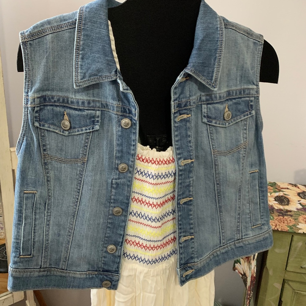 Jean jacket vest